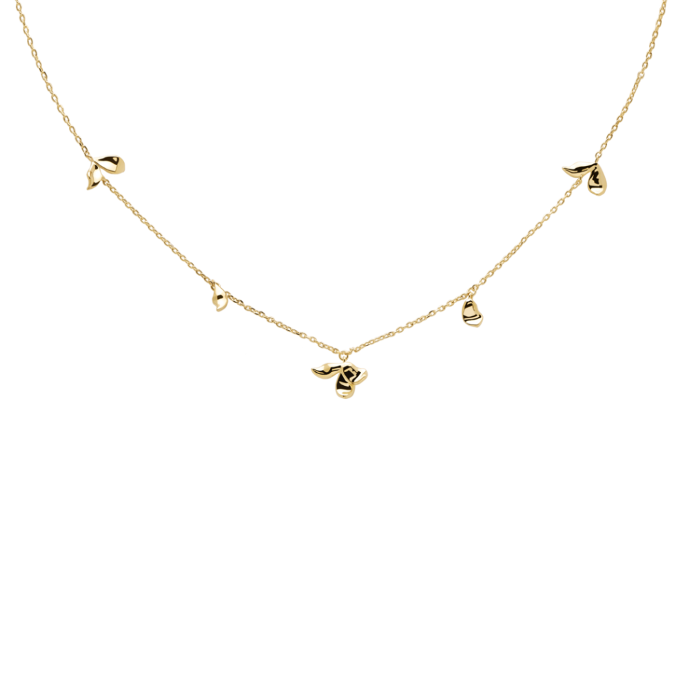  JASMINE Γυναικείο Κολιέ Ασήμι 925 με επιχρύσωμα 18k CO01-163-U