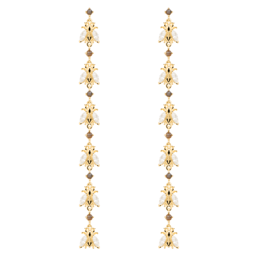  NEST Γυναικεία Σκουλαρίκια Επιχρυσωμένο Ασήμι 925 AR01-311-U