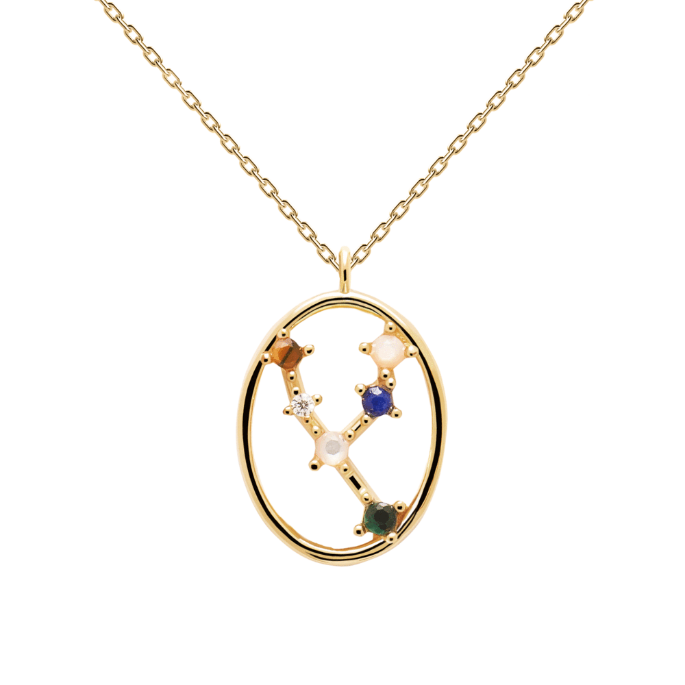  CONSTELLATIONS TAURUS ZODIAC Γυναικείο Κολιέ Επίχρυσο 18k Ασήμι 925 CO01-345-U