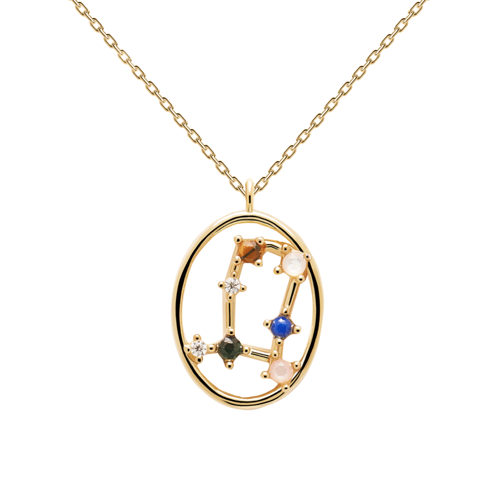  CONSTELLATIONS GEMINI ZODIAC Γυναικείο Κολιέ Επίχρυσο 18k Ασήμι 925 CO01-346-U