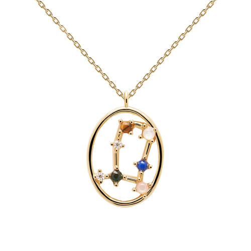  CONSTELLATIONS GEMINI ZODIAC Γυναικείο Κολιέ Επίχρυσο 18k Ασήμι 925 CO01-346-U