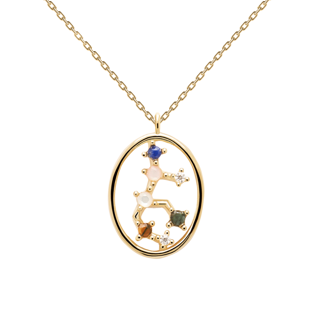  CONSTELLATIONS VIRGO ZODIAC Γυναικείο Κολιέ Επίχρυσο 18k Ασήμι 925 CO01-349-U