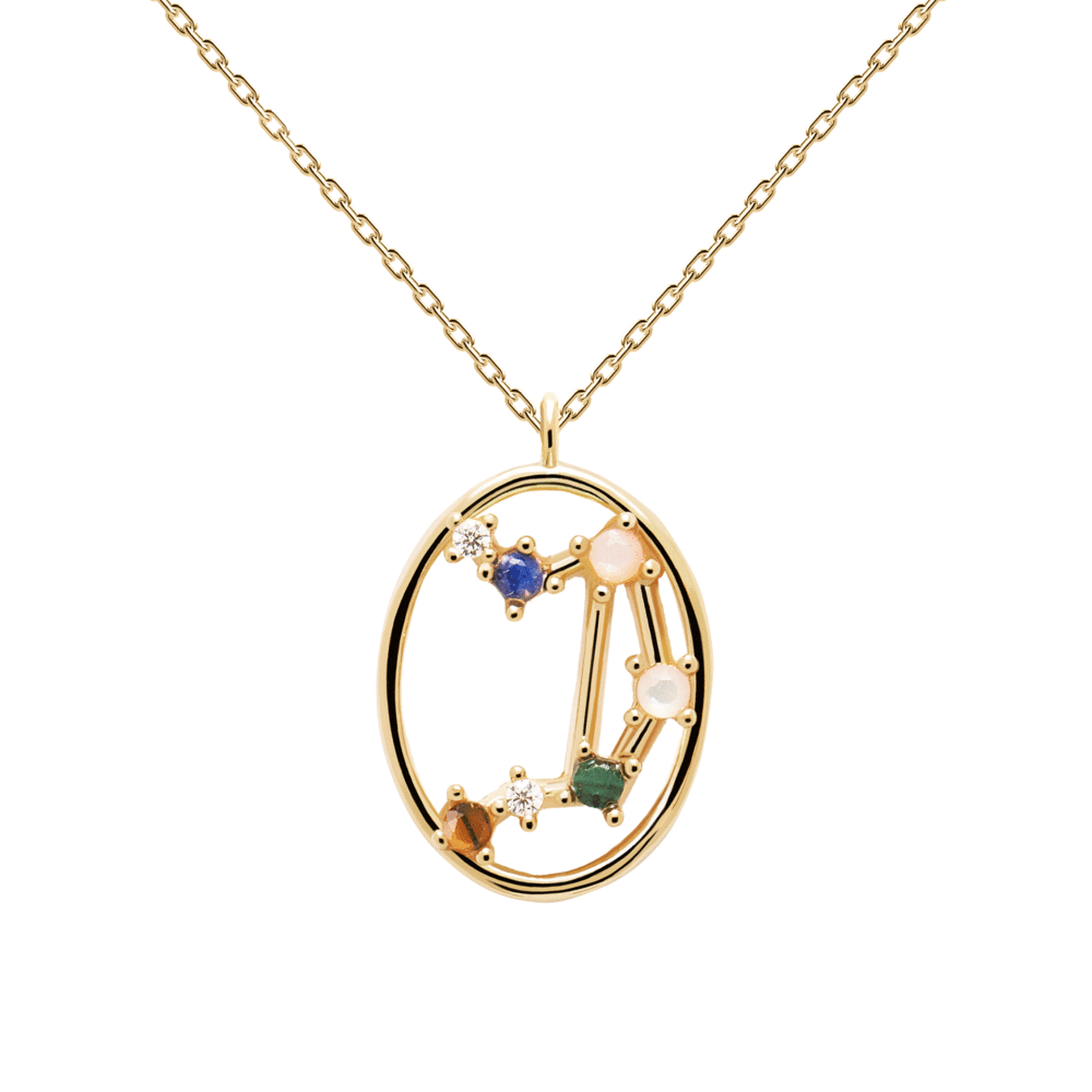  CONSTELLATIONS LIBRA ZODIAC Γυναικείο Κολιέ Επίχρυσο 18k Ασήμι 925 CO01-350-U