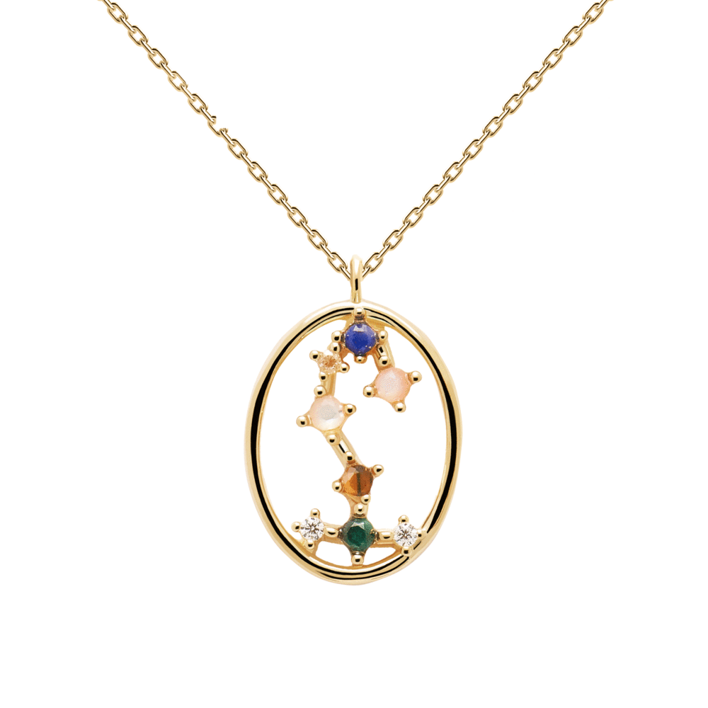  CONSTELLATIONS SCORPIO ZODIAC Γυναικείο Κολιέ Επίχρυσο 18k Ασήμι 925 CO01-351-U