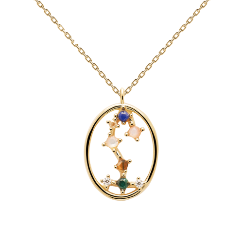  CONSTELLATIONS SCORPIO ZODIAC Γυναικείο Κολιέ Επίχρυσο 18k Ασήμι 925 CO01-351-U