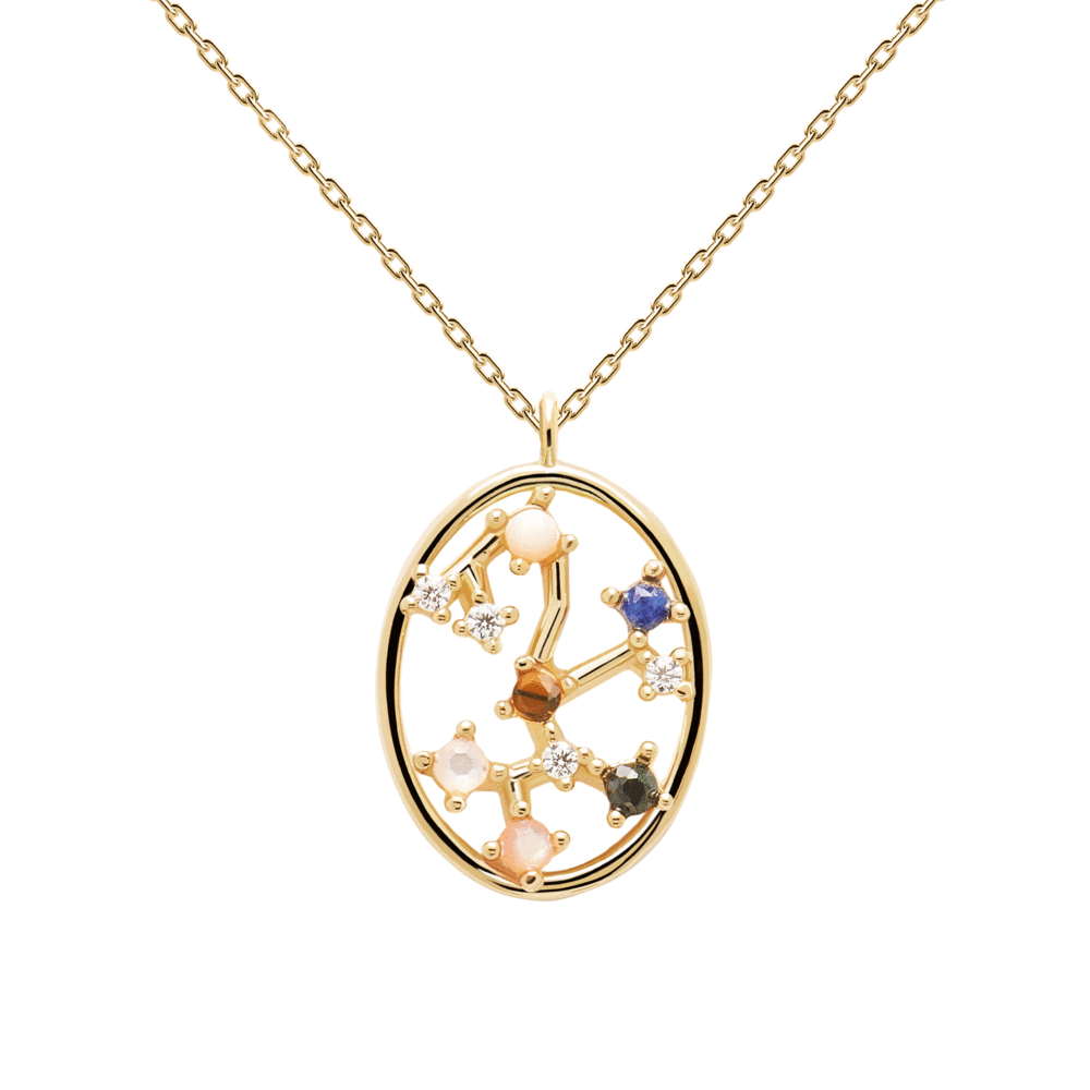  CONSTELLATIONS SAGITTARIUS ZODIAC Γυναικείο Κολιέ Επίχρυσο 18k Ασήμι 925 CO01-352-U