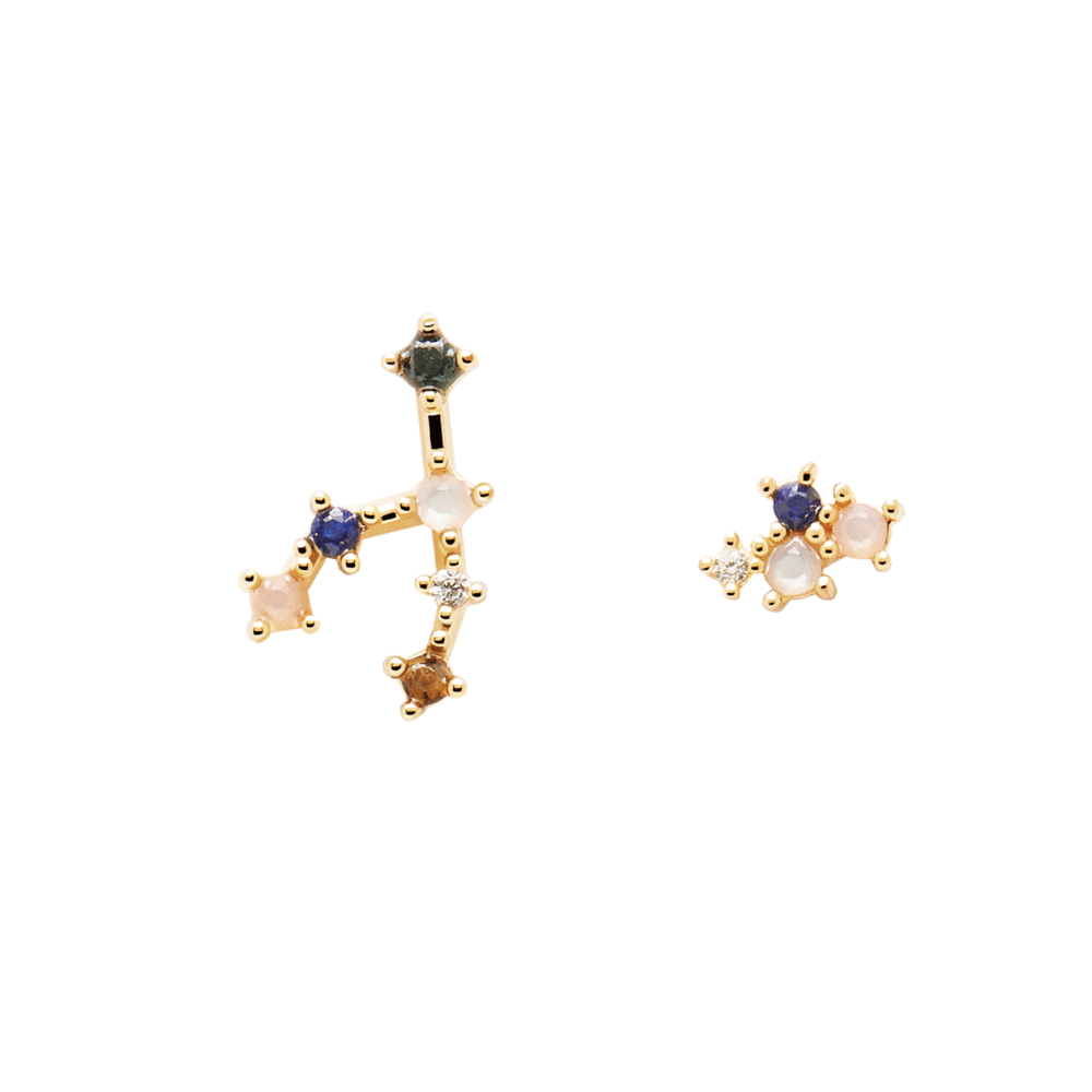  ZODIAC TAURUS Γυναικεία Σκουλαρίκια  Επιχρυσωμένο Ασήμι 925 AR01-405-U